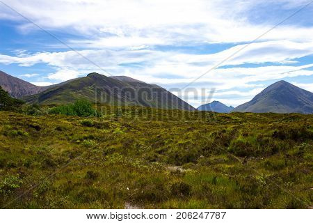 Gorgeous view of Tir Nan Iolaire or the Land of Eagles on the Isle of Skye in Scotland.