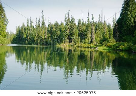 View of Preist's Lake channel to the upper lake