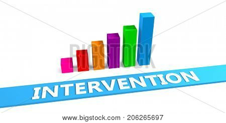 Great Intervention Concept with Good Chart Showing Progress 3D Illustration Render