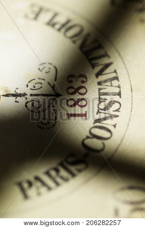 concept of orient express travel with the written paris costantinople