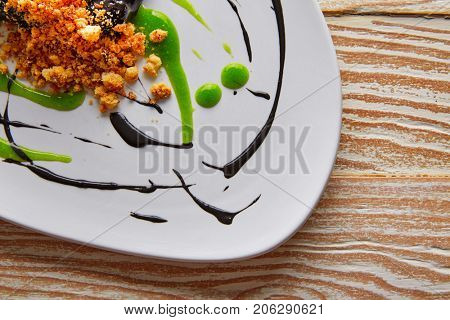 Molecular gastonomy cuttlefish roes with citrus mayonnaise