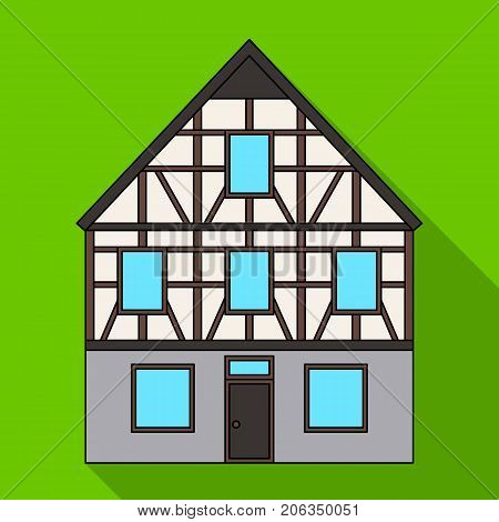 House single icon in flat style.House vector symbol stock illustration .