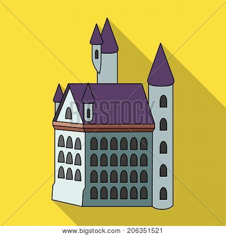 Building, single icon in flat style.Building, vector symbol stock illustration .