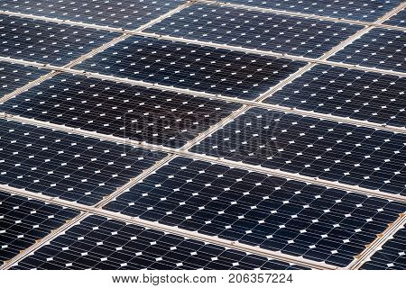 Solar panel photoelectric cells as abstract background