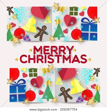 A christmas card illustration vector. EPS file