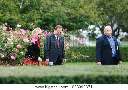 Margot Elisabeth Wahlstrom And Stefan Lofven In Nyc