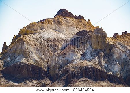 Cliff on the edge of the Ustiurt plateau, Kazakhstan.