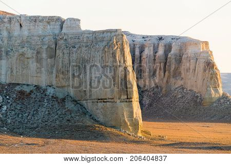 Cliff on the edge of the Ustiurt plateau, Kazakhstan.