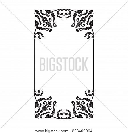 Classical baroque vector of vintage element for design. Decorative design element filigree calligraphy vector. You can use for wedding decoration of greeting card and laser cutting.