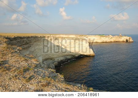 The coast of the peninsula Tarkhankut. Crimea.Atlesh