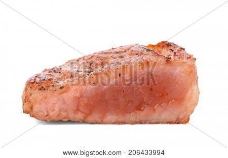 Tasty steak on white background