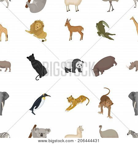 Ostrich emu, crocodile, giraffe, tiger, penguin and other wild animals. Artiodactyla, mammalian predators and animals set collection icons in cartoon style vector symbol stock illustration .