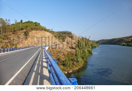The Lower Guadiana International Bridge On The Boundary Between Portugal And Spain
