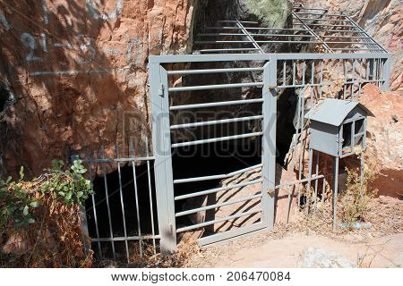 Cave at Pozar Thermal Baths near Edessa Greece Europe