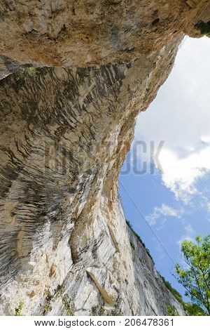 Huge cave entrance in south of france