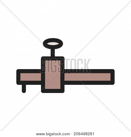 Wood, gauge, scribe icon vector image. Can also be used for Hand Tools. Suitable for use on web apps, mobile apps and print media.