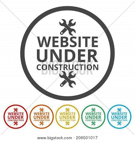 Website under construction icon, simple vector icon