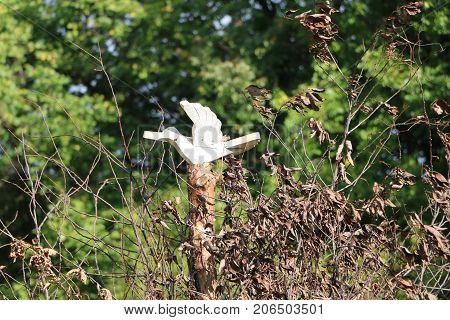 Wooden Bird Of Happiness On The Rite Of Fire - Slavic Symbols