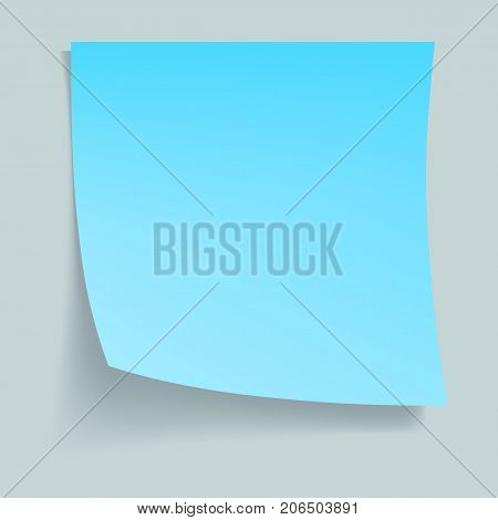 Blue memo stick concept background. Realistic illustration of blue memo stick vector concept background for web design