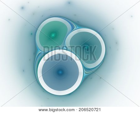 Elementary Particles series. Interplay of abstract fractal forms on the subject of nuclear physics. The collision of elementary particles. Interaction of physical particles. Quantum Vacuum Fluctuations. Higgs boson fractal computer generated abstract
