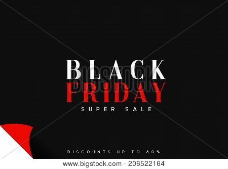 Black Friday sale, banner, poster advert. Card offert promotion design.
