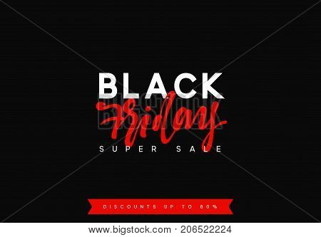Black Friday sale, banner, poster advert. Card offert promotion design.