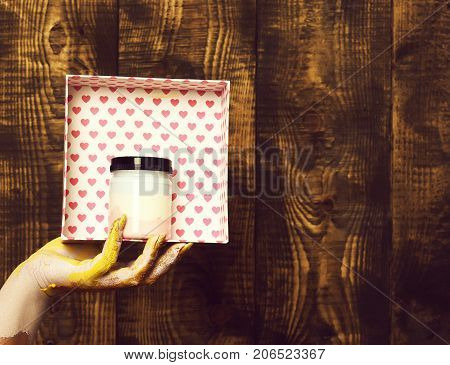 Female Hand Holding Heart
