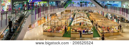 BANGKOK THAILAND - AUGUST 11: Central Plaza Salaya holds local food fair on the ground floor on August 11 2017 in bangkok.