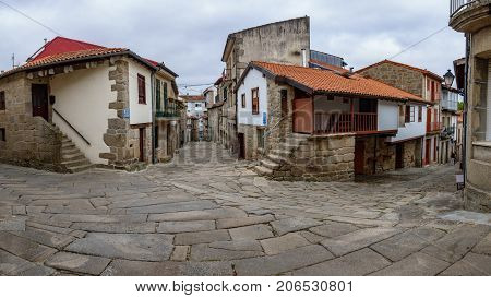 Street view of Allariz, a typical vintage village in Galicia
