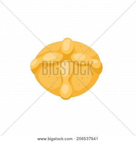 Bread for mexican Dia de Muertos. Day of the Dead bread vector illustration.