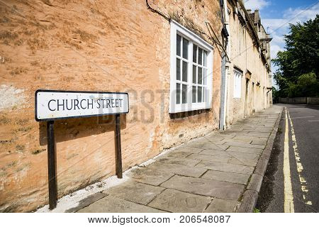 Street in the market town of Corsham England UK which was also used for the filming location of the BBC drama Poldark.