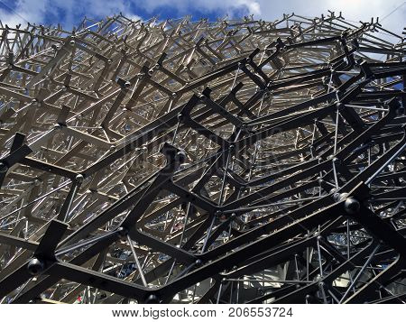 LONDON, UK - SEPTEMBER 25: The Hive by Wolfgang Buttress on September 25, 2016 in Kew Gardens, London