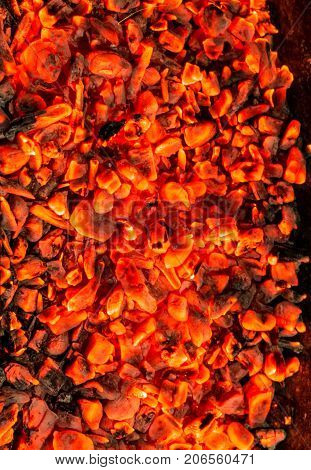 abstract background of burning coals . Photo of an abstract texture