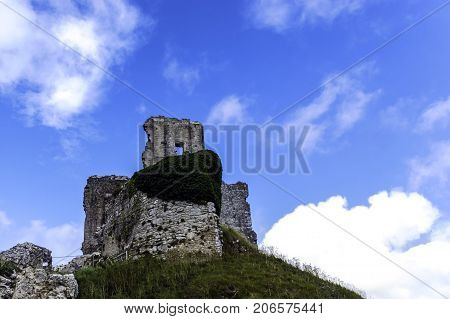 Remains of Corfe Castle / Wareham / United Kingdom