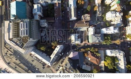 Podol, Kiev, Ukraine, aerial view