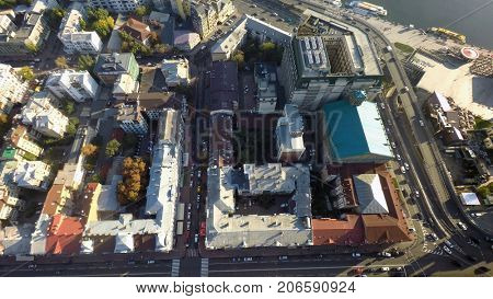 Podol, Kiev, Ukraine, aerial view