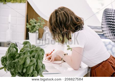 Business Woman In The Workplace In The Office.