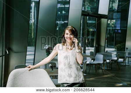 Business Woman And Mobile Phone