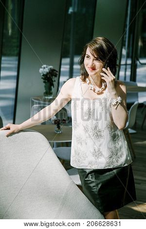 Business Woman And Mobile Phone