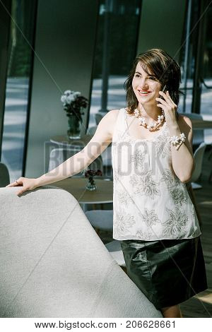Business Woman And Mobile Phone