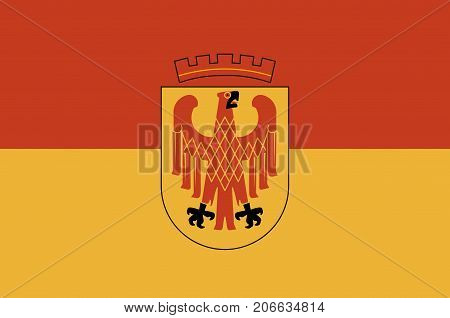 Flag of Potsdam is the capital city in Brandenburg Germany. Vector illustration from the 
