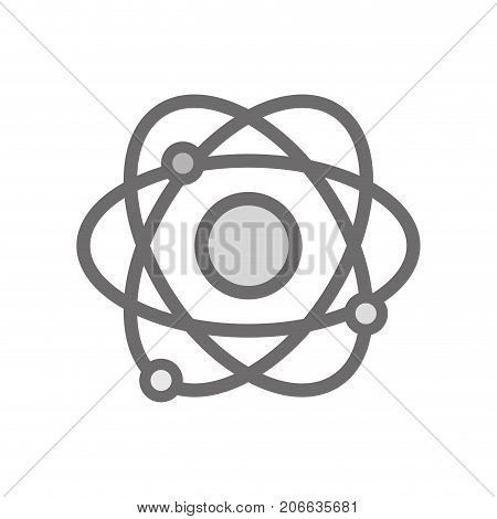 grayscale physics orbit atom chemistry education vector illustration