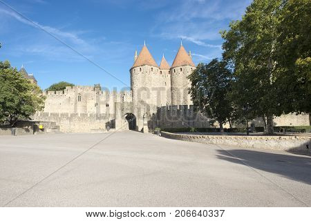 The Pretty Village Of Carcassonne In France