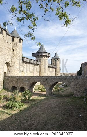The Pretty Village Of Carcassonne In France