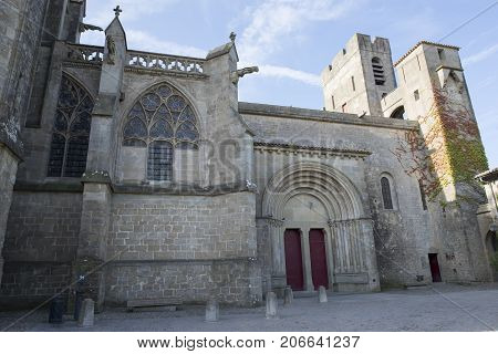 The Pretty Village Of Carcassonne In France