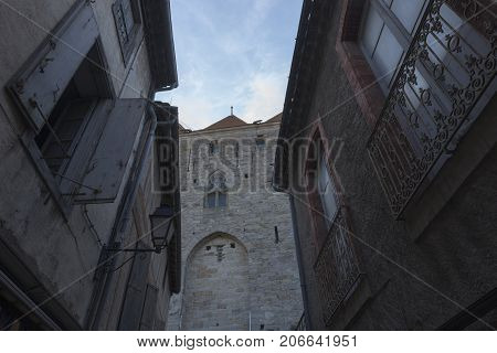 The Pretty Village Of Carcassonne In France