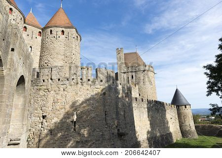The Pretty Village Of Carcassonne In France