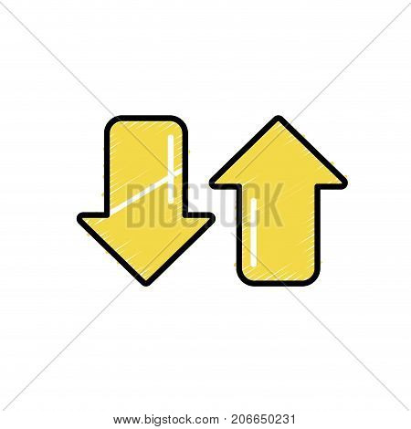 arrows to loading digital data connection vector illustration