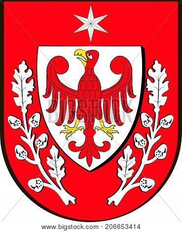 Coat of arms of Teltow is a town in the Potsdam-Mittelmark district in Brandenburg Germany. Vector illustration from the 