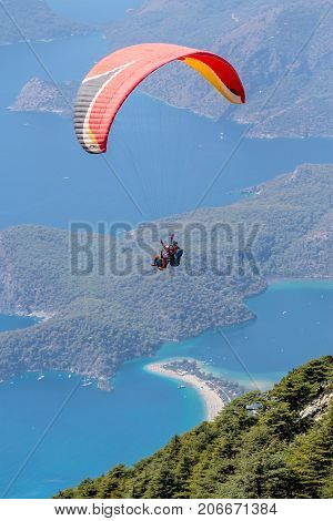 Panoramic bird's-eye view on Turkey, Oludeniz, Mediterranean